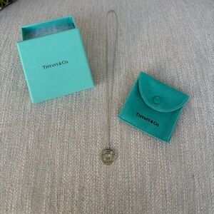 Vintage Tiffany & Co. Silver Pendant Necklace with original packaging